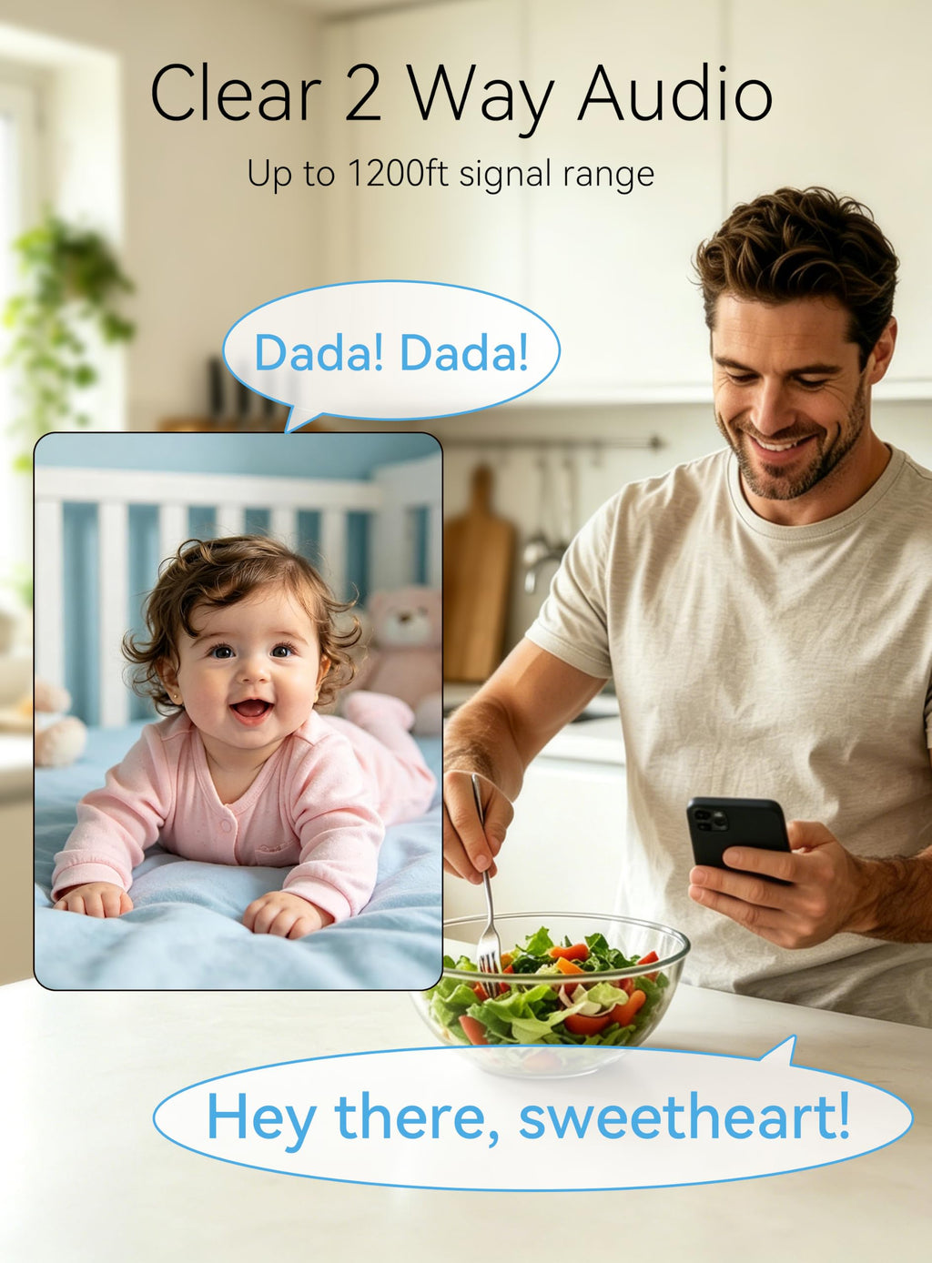 Envilink Baby Monitor with Camera and Audio