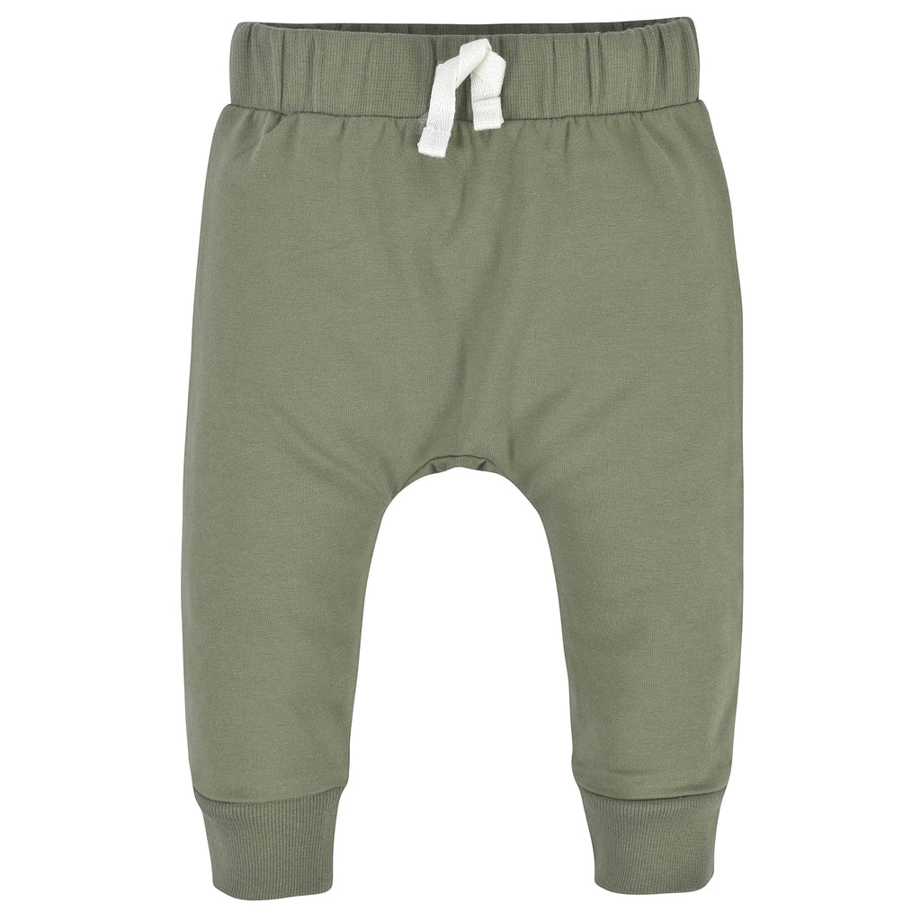 Gerber Baby Boys Toddler 3-Pack Jogger Sweatpants, Green/Black, 5T US