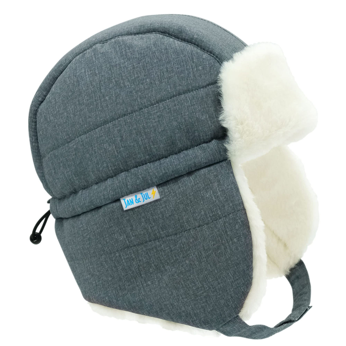 JAN & JUL Toasty-Dry Trapper Hat for Baby and Kids (Space Dinos, XL)