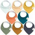 KeaBabies 8pk Organic Baby Bandana Bibs for Drooling and Teething (Eclipse)