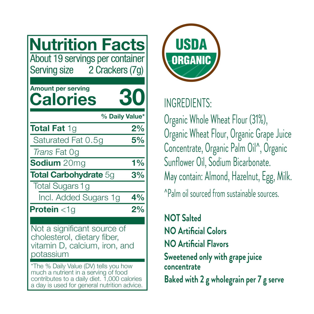 Little Bellies Organic Animal Crackers Toddler Snack 4.58 oz, 5 Pack