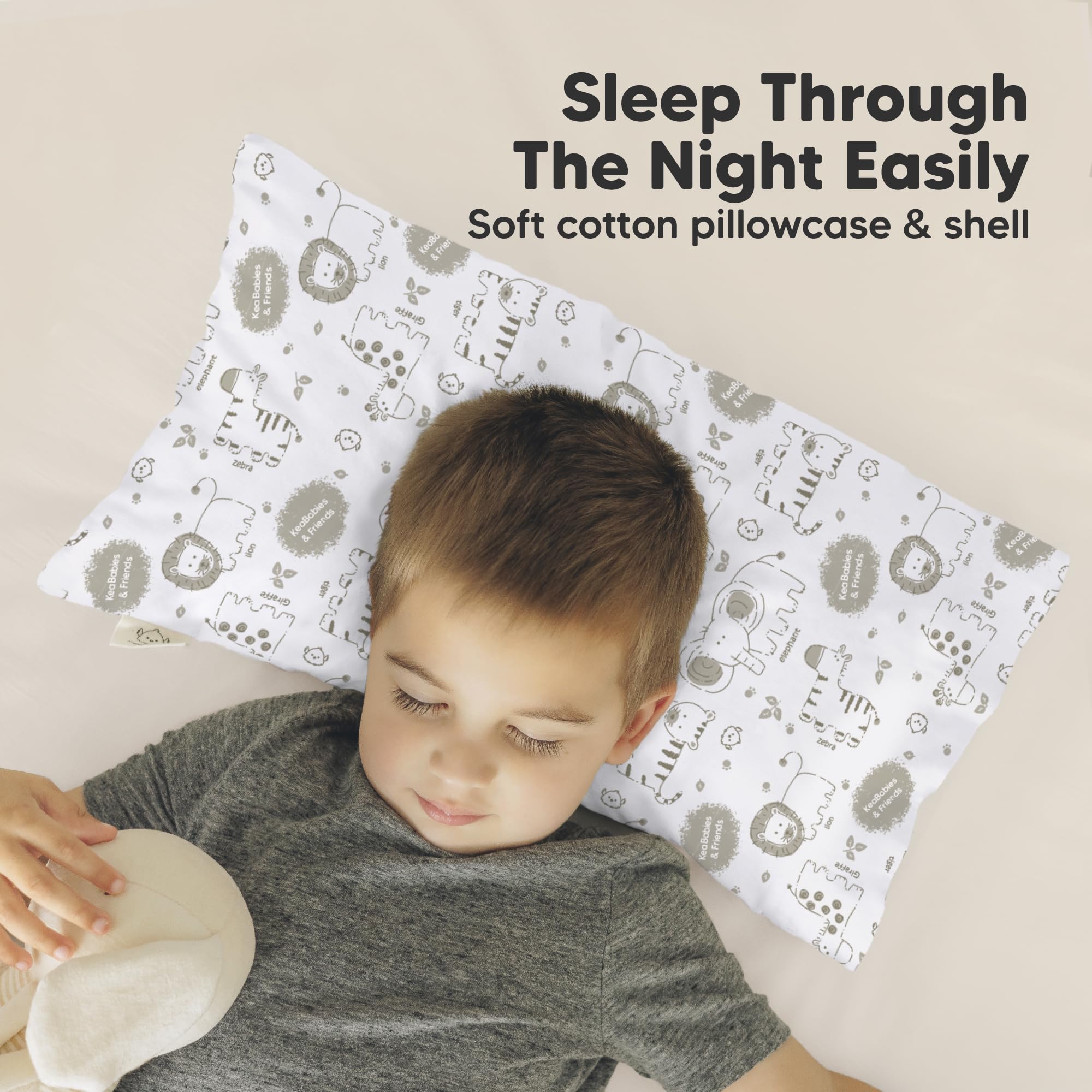 Toddler Pillow with Pillowcase, 10x18 My Little Dreamy Pillow (KeaSafari)
