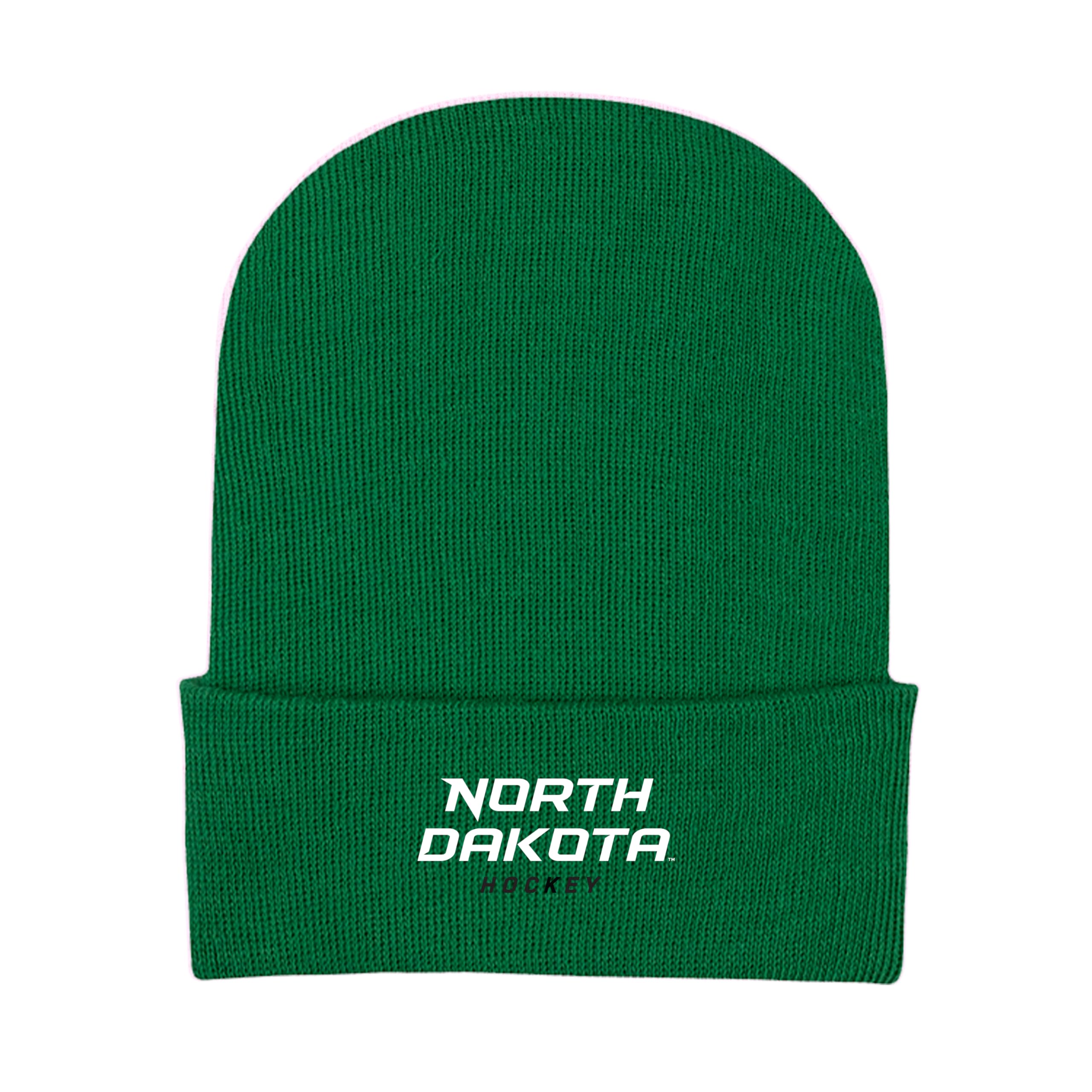 College Baby Knit Cap North Dakota Fighting Hawks Logo - Kelly - Newborn