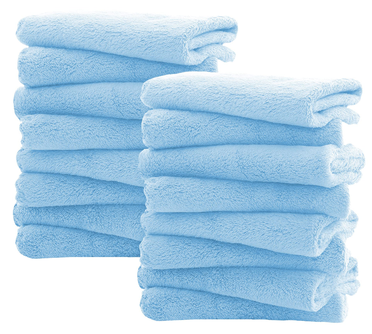 Spotted Play 16 Pack Burp Cloths for Baby - 20" x 10" Ultra Absorbent Coral Fleece Burping Cloths, Newborn Towel - Milk Spit Up Rags - Grey