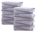 Spotted Play 16 Pack Burp Cloths for Baby - 20" x 10" Ultra Absorbent Coral Fleece Burping Cloths, Newborn Towel - Milk Spit Up Rags - Grey
