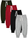 HXP 4 Pack Toddler Boys Sweatpants Cotton Toddler Pants Boys Kids Joggers