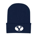 College Baby Infant Knit Cap BYU Cougars Logo - Navy - Newborn