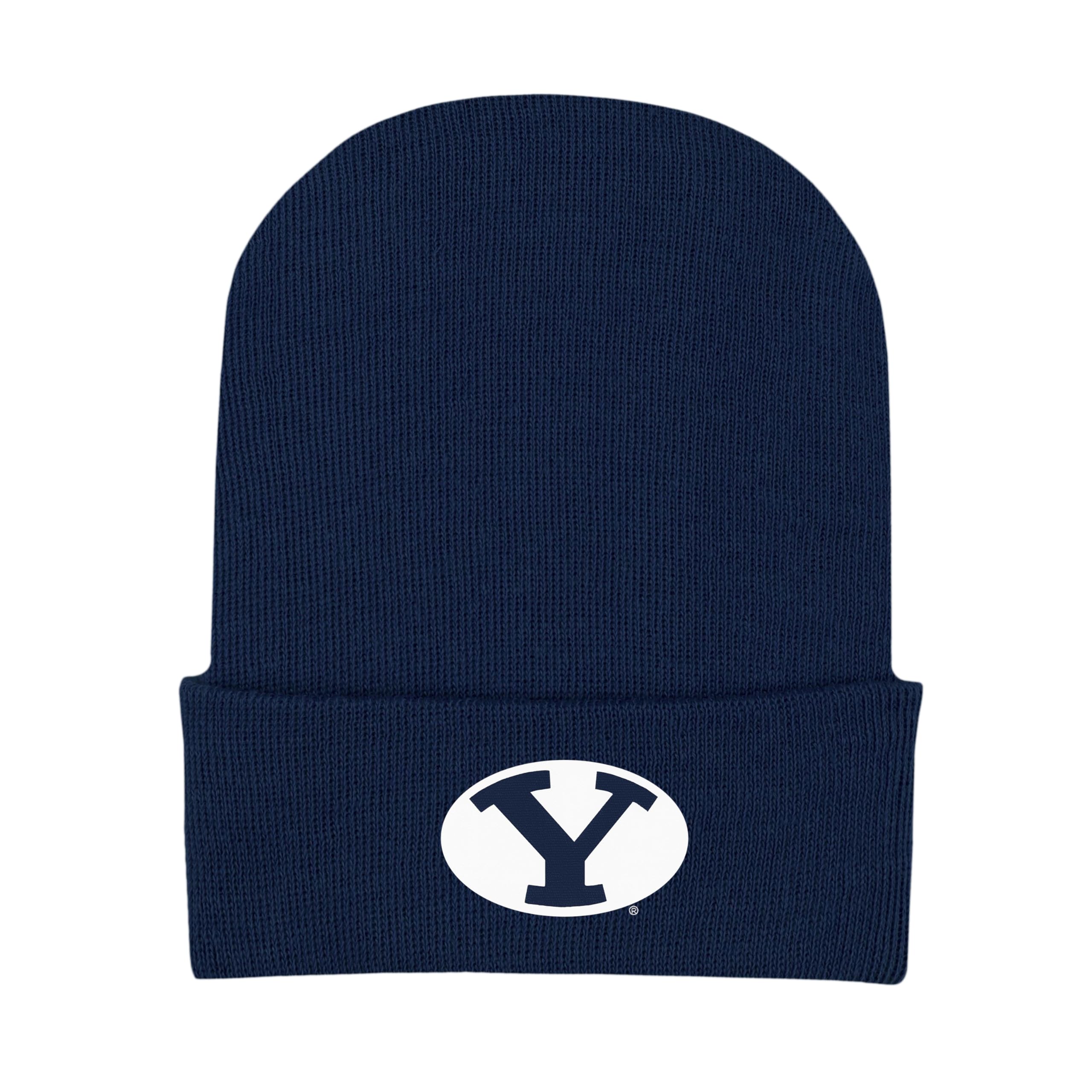 College Baby Infant Knit Cap BYU Cougars Logo - Navy - Newborn