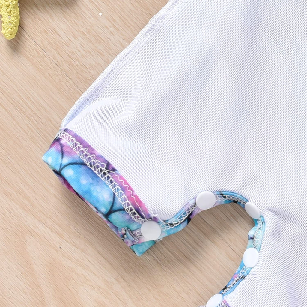 Newborn Infant Baby Girls One Piece Long Sleeve Swimsuit Mermaid Bathing Suit Scale Swimwear Beach Wear NB
