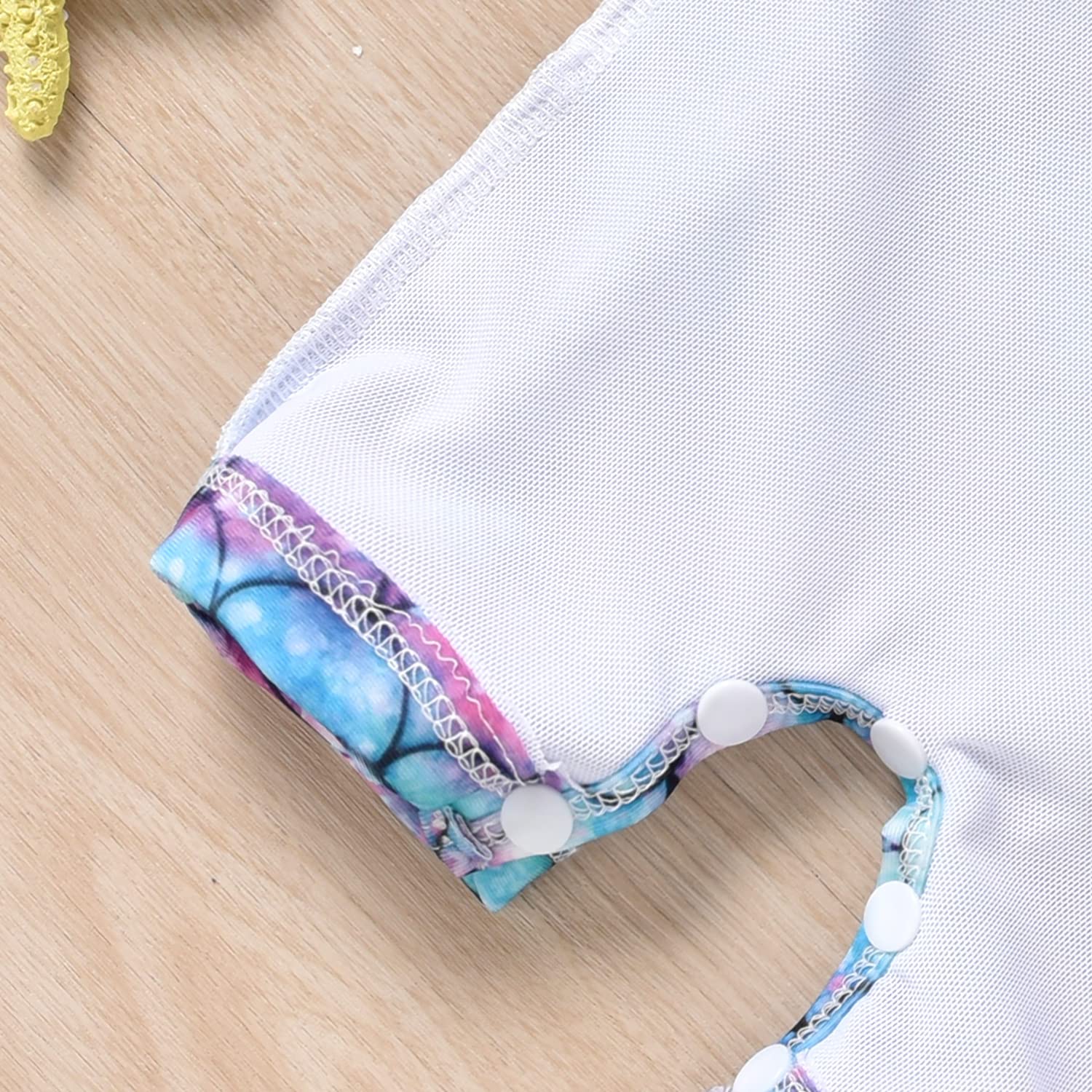 Newborn Infant Baby Girls One Piece Long Sleeve Swimsuit Mermaid Bathing Suit Scale Swimwear Beach Wear NB