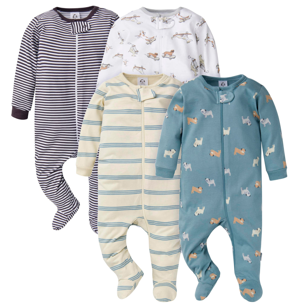 Gerber Baby Boys 4 Pack 'N Play Footie And Toddler Sleepers, Space, 6-9 Months US