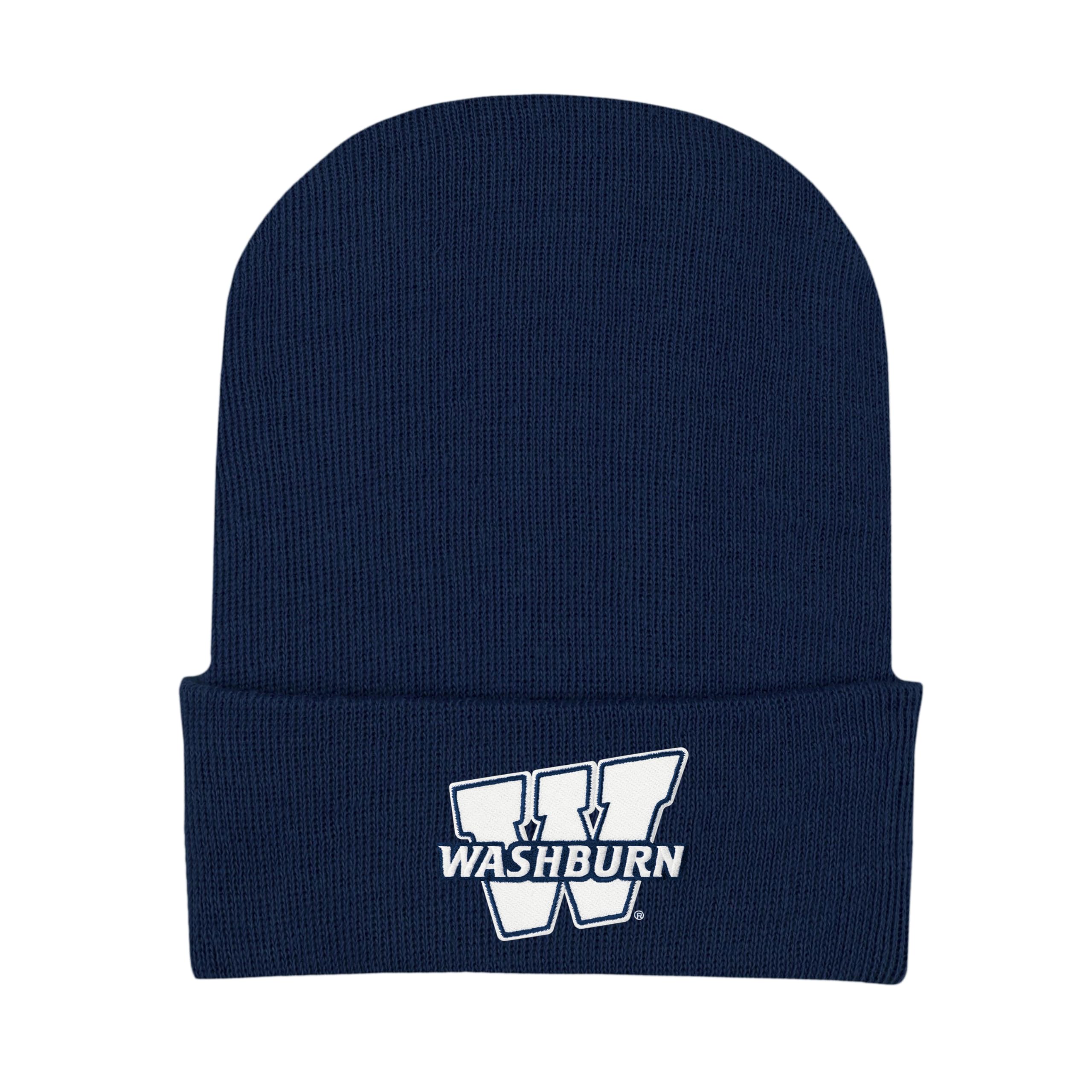 College Baby Infant Knit Cap Washburn Ichabods Logo - Navy - Newborn