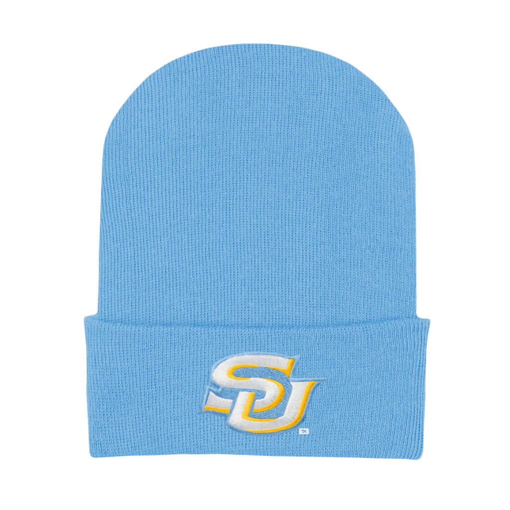 Creative Knitwear College Baby Knit Cap Southern University Jaguars Logo - Carolina Blue - Preemie