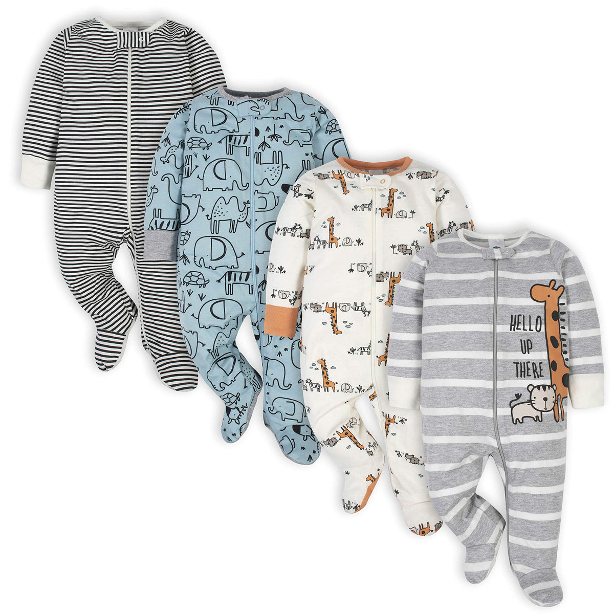 Gerber Baby Boys 4 Pack 'N Play Footie And Toddler Sleepers, Space, 6-9 Months US