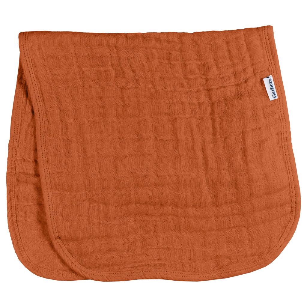 Gerber Baby Boys & Girls Muslin Burp Cloths, Multi Browns, Large Size 20" x 10"