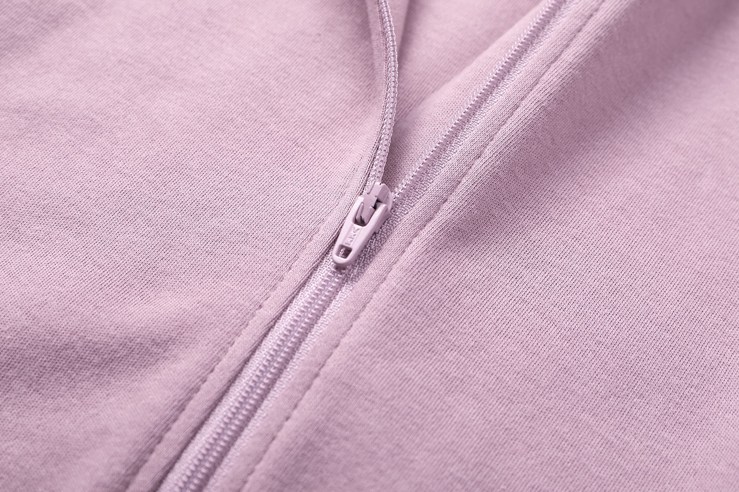 O2 BABY Baby Boys Girls Organic Cotton Zip Front Sleeper Pajamas, Footed Sleep 'n Play（0-3 Months, Mauve）