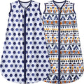 Baby Sleep Sack Baby Sleeping Bag 2-Way Zipper Toddler Wearable Blankets (Soccer & Triangles, Small)