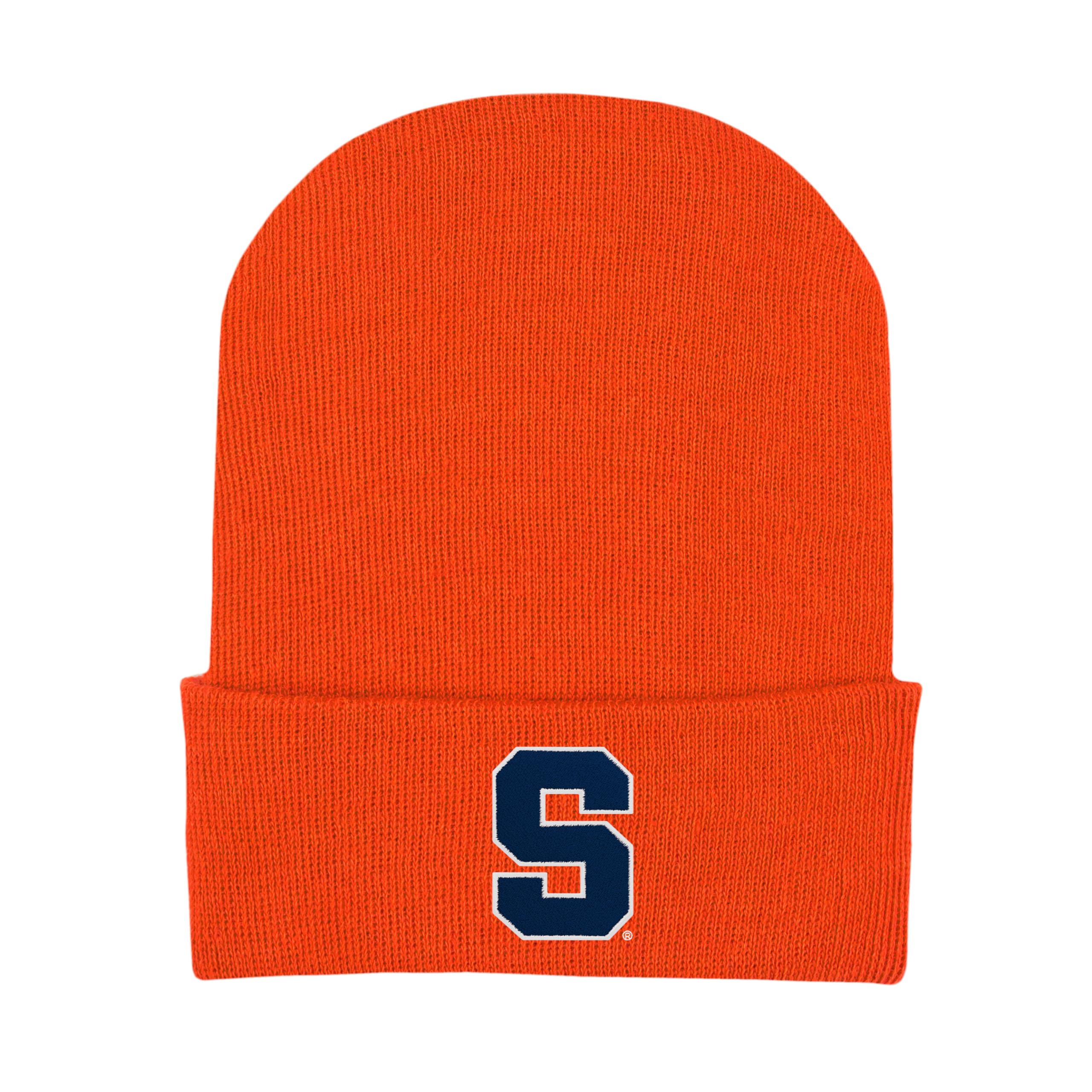 College Baby Infant Knit Cap Syracuse Orange Logo - Orange - Newborn