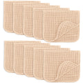 Comfy Cubs Muslin Burp Cloths 20x10" 10 Pack, Baby Burp Cloths - Cream