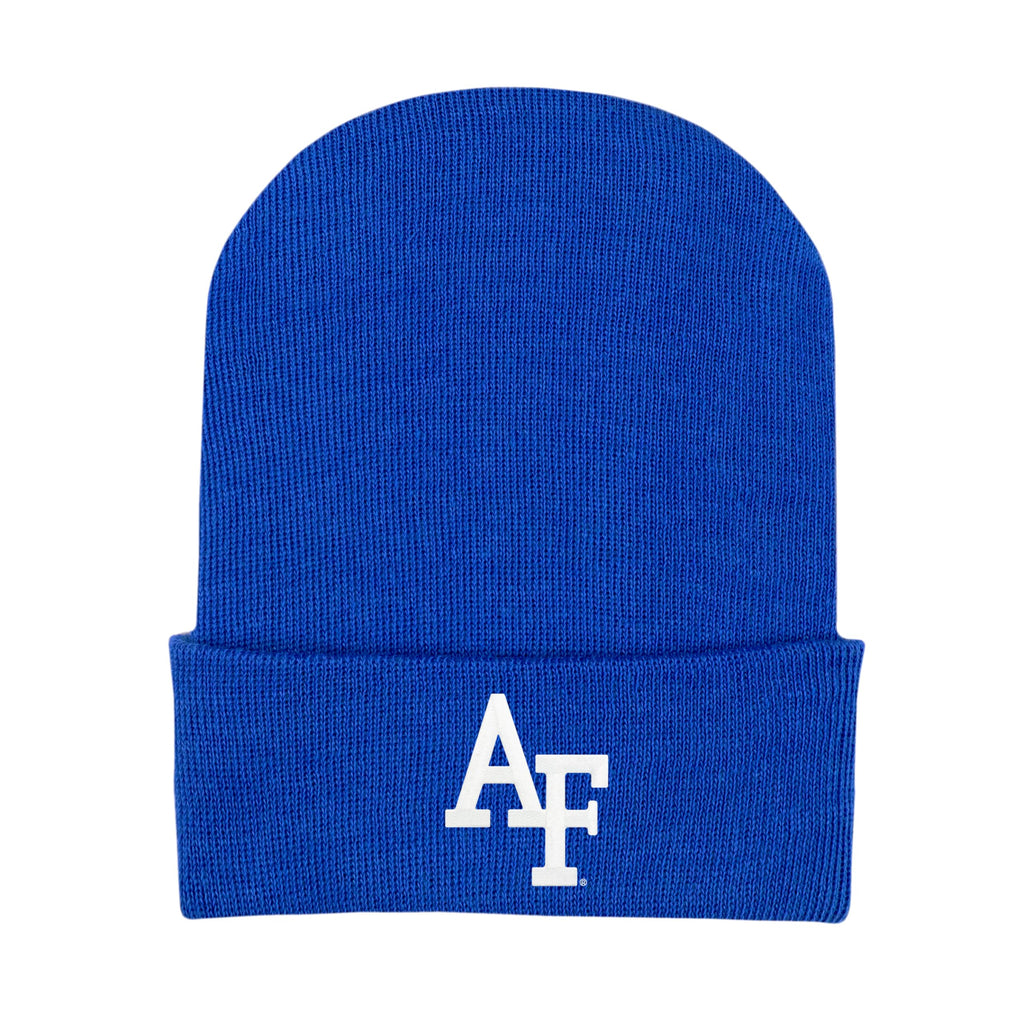 College Baby Infant Knit Cap Air Force Falcons Logo - Royal - Newborn