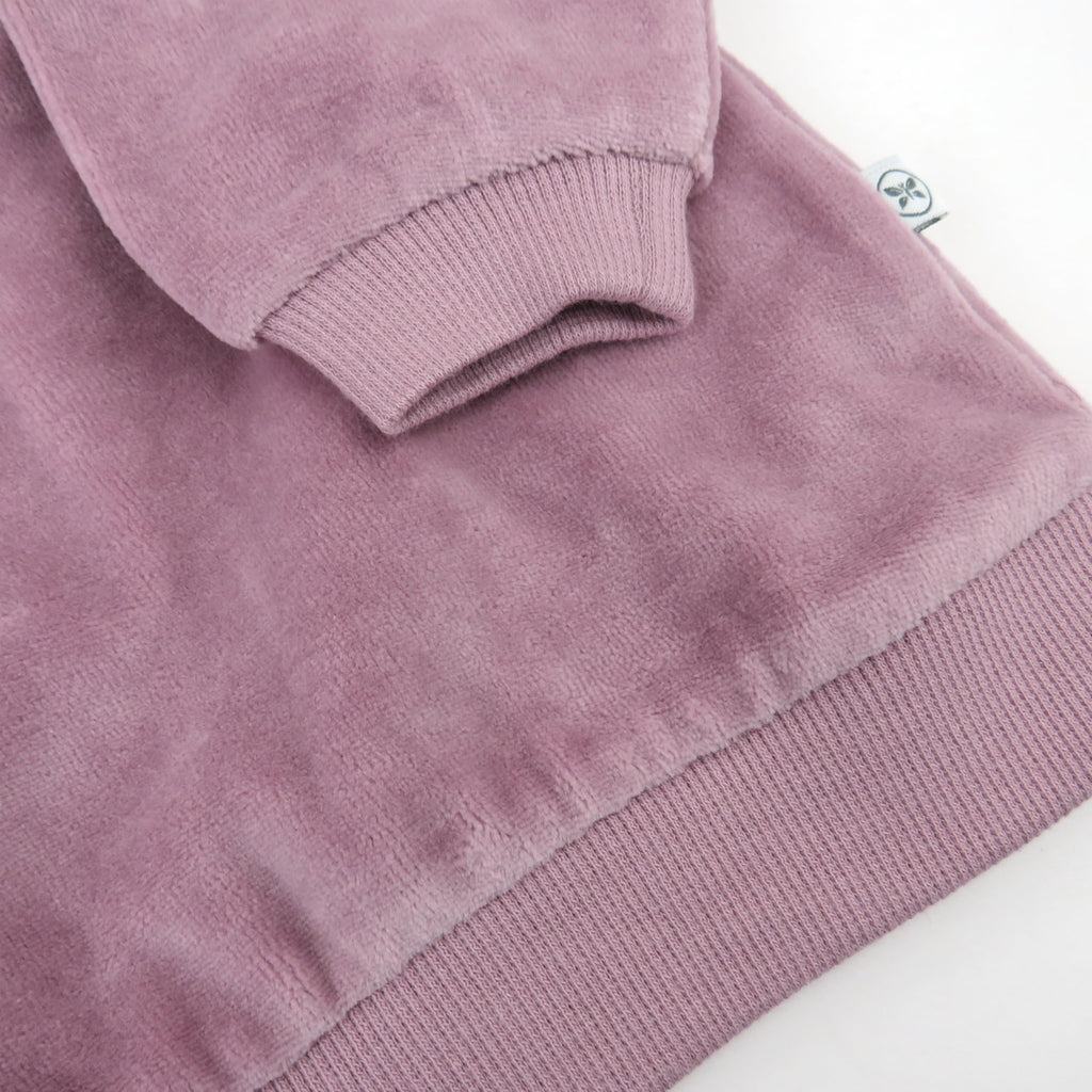 HonestBaby 2-Piece Cozy Velour Sweatshirt and Jogger Sweatpants Set Org. Cotton for Toddler, Baby, Dusty Lavendar, 6 Years