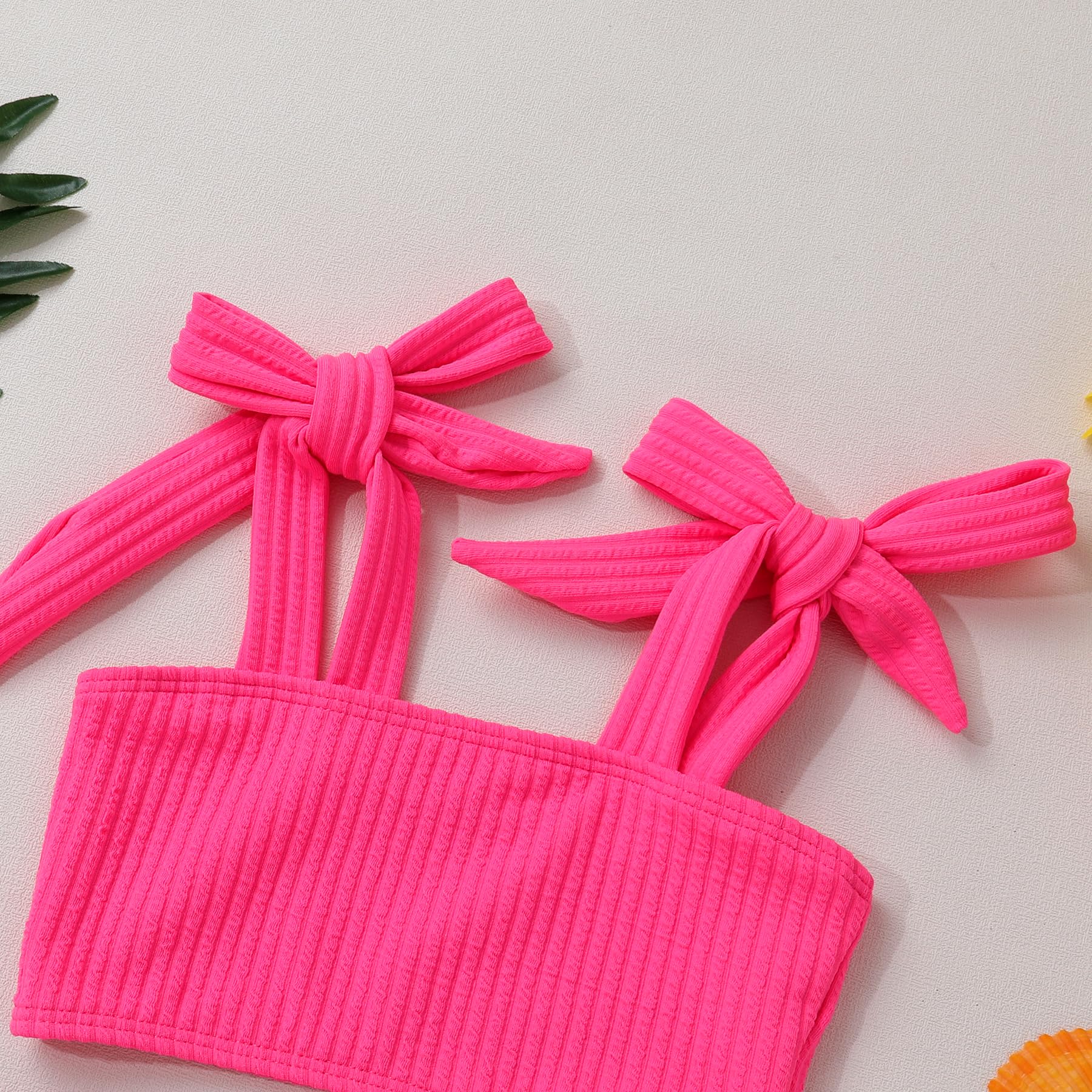 MAMAMI Toddler Swimsuit Girl Color Block Stripe Two Pieces Swimwear Baby Girl Summer Beach Bathing Suits