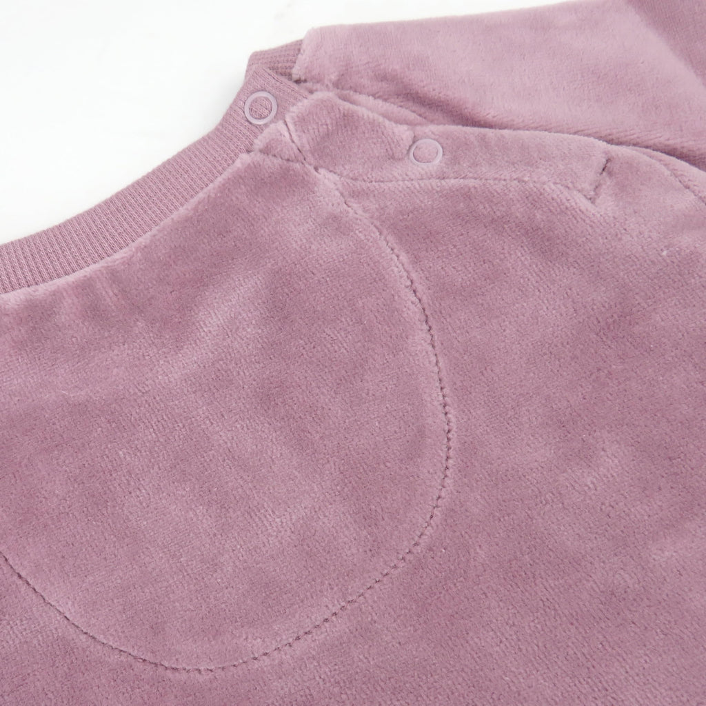 HonestBaby 2-Piece Cozy Velour Sweatshirt and Jogger Sweatpants Set Org. Cotton for Toddler, Baby, Dusty Lavendar, 6 Years