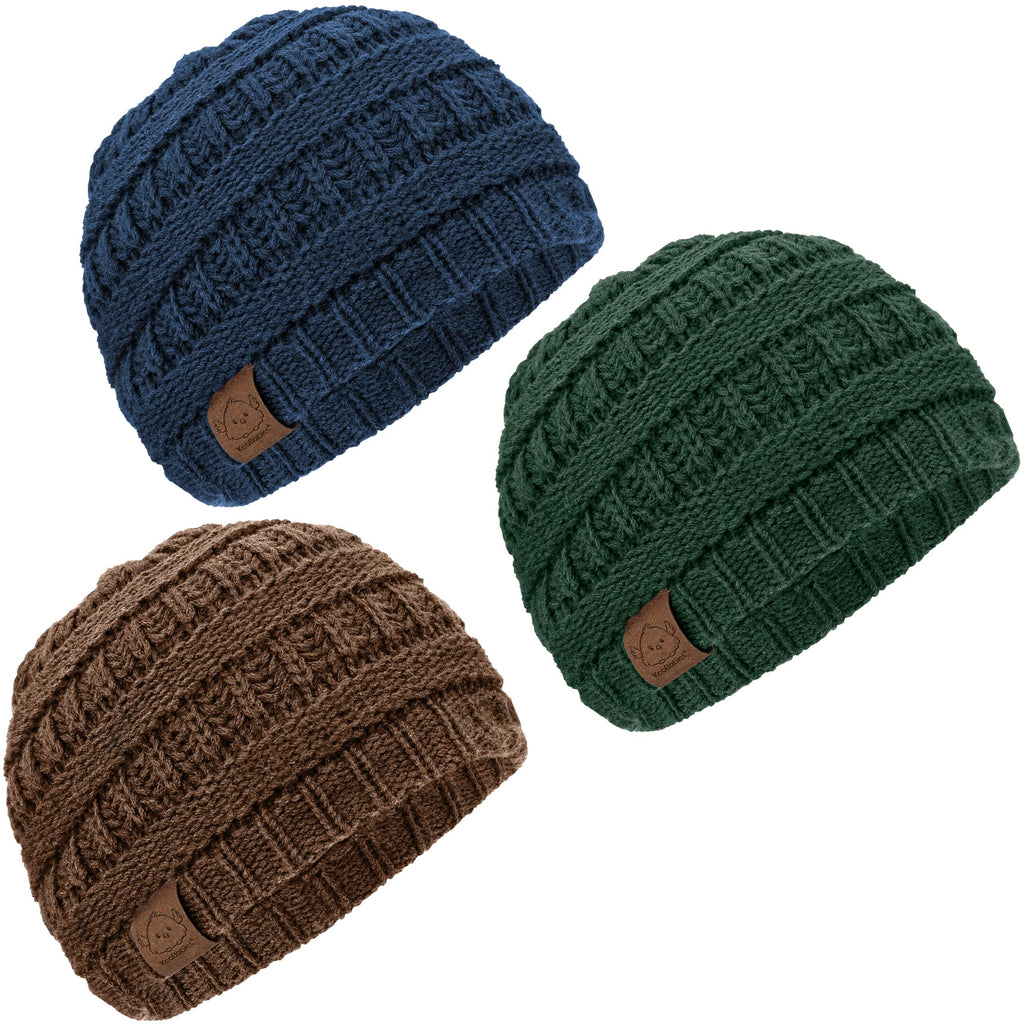 KeaBabies 3-Pack Baby Beanies for Boys, Girls,Soft Cute Baby Hat (Icelandic, 6-36M)