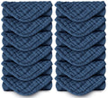 Muslin Burp Cloths 100% Cotton Large 20''x10'' Extra Soft and Absorbent Baby Wash Cloths Spit Up Rags - Baby Burping Cloth for Boys Girls Items(12 Pack Navy Blue)