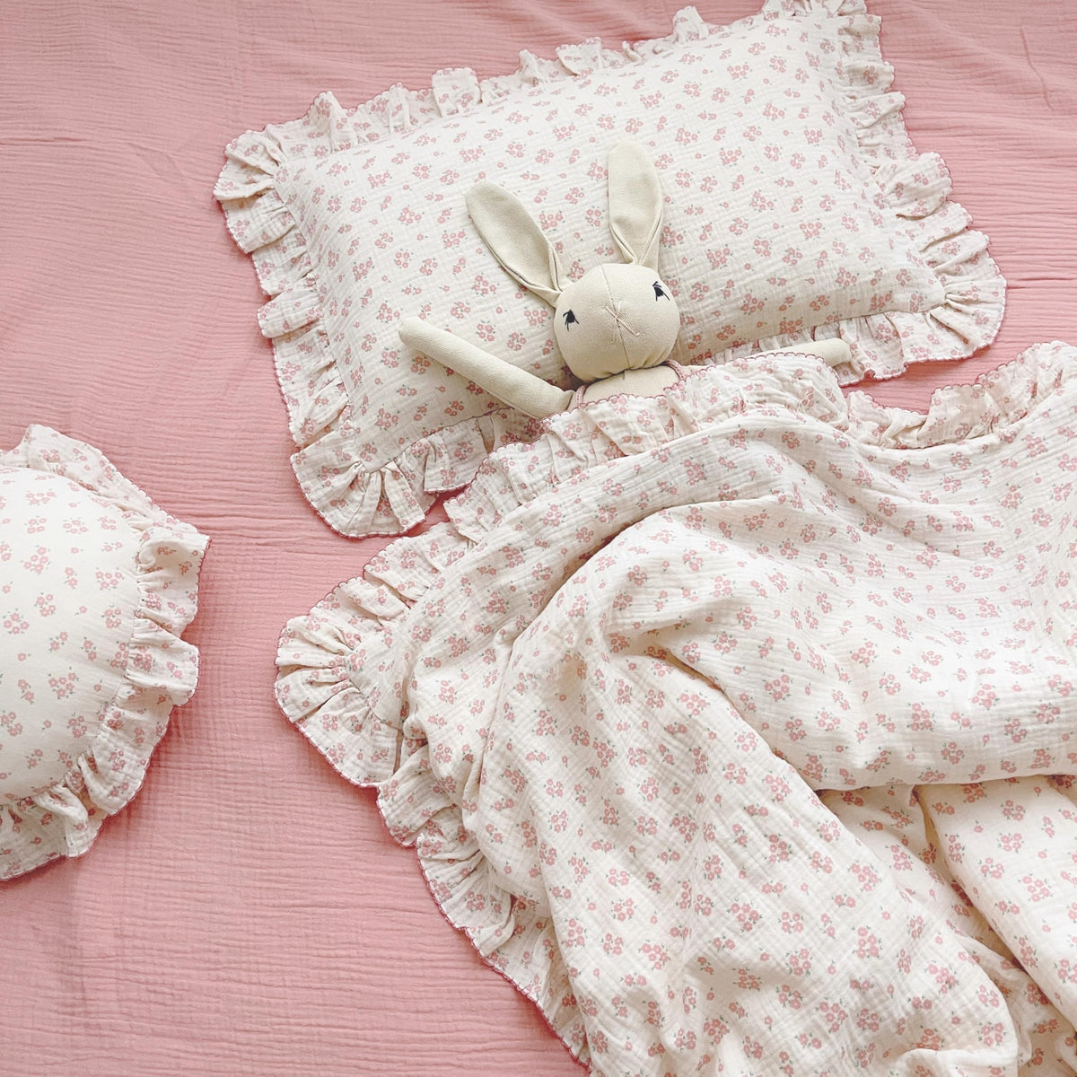 BuLuTu Muslin Toddler Pillowcase for Girls Boys, Sheep Pattern, 14"x20"