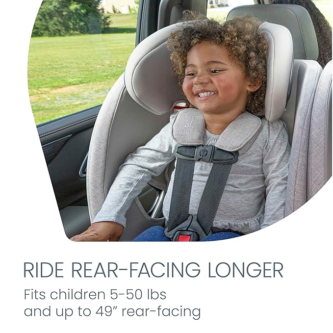 Britax One4Life Slim All-in-One Car Seat, 10 Years of Use, 17.5” SpaceSaver Design, Converts from Rear-Facing Infant Car Seat to Forward-Facing Booster Seat, ClickTight Installation, Sea Foam