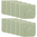 Comfy Cubs Muslin Burp Cloths 20x10" 10 Pack, Baby Burp Cloths - Sage