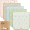 KeaBabies Cotton Muslin Burp Cloths Baby Boy, Girl, 5-Pack 20x10 (Wild Bloom)