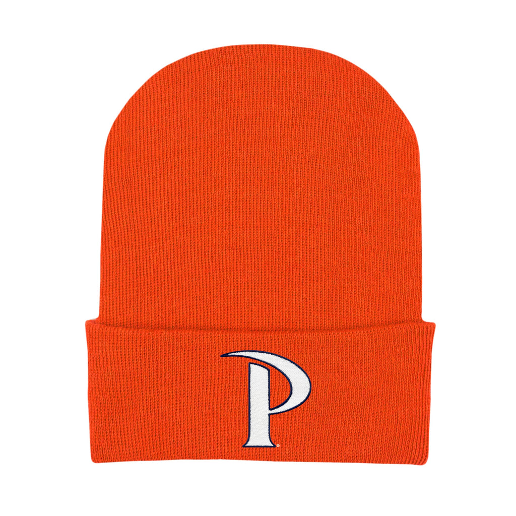 College Baby Infant Knit Cap Pepperdine Waves Logo - Orange - Newborn