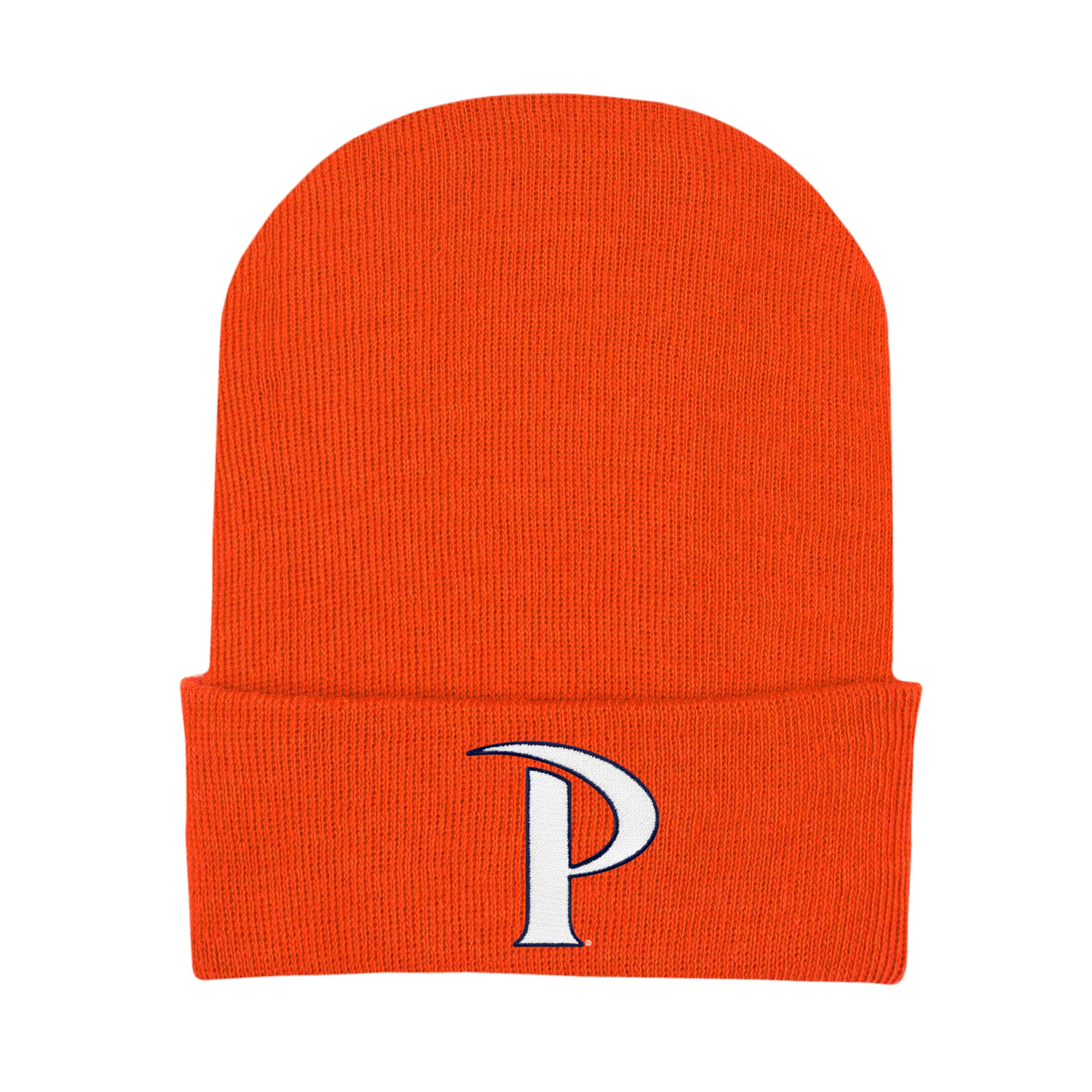 College Baby Infant Knit Cap Pepperdine Waves Logo - Orange - Newborn