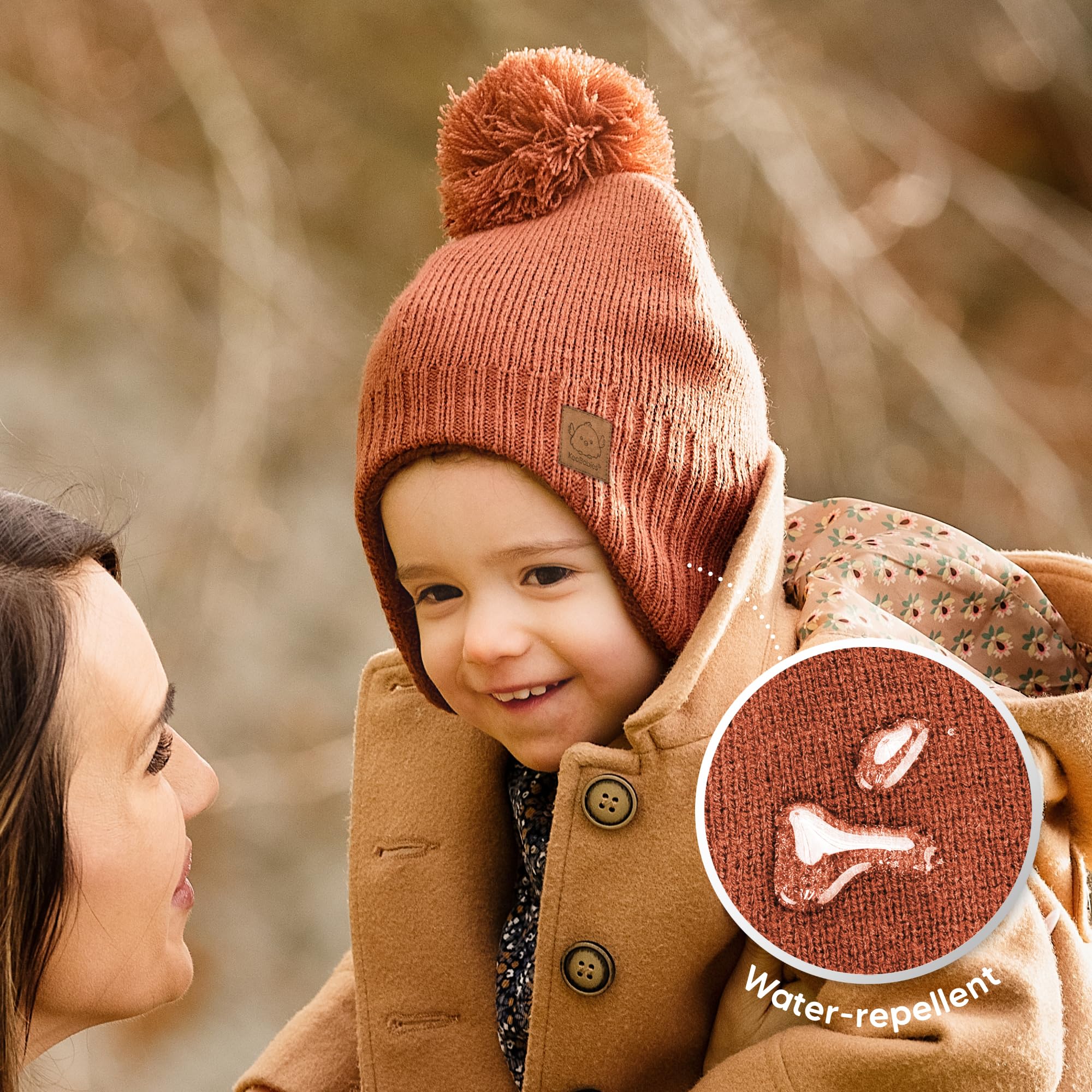 KeaBabies Baby Beanies, Winter Baby Hats for Boys, Girls (Tea Rose, 6-36M)
