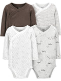 Simple Joys by Carter's Baby 4-Pack Long Sleeve Side Snap Bodysuit