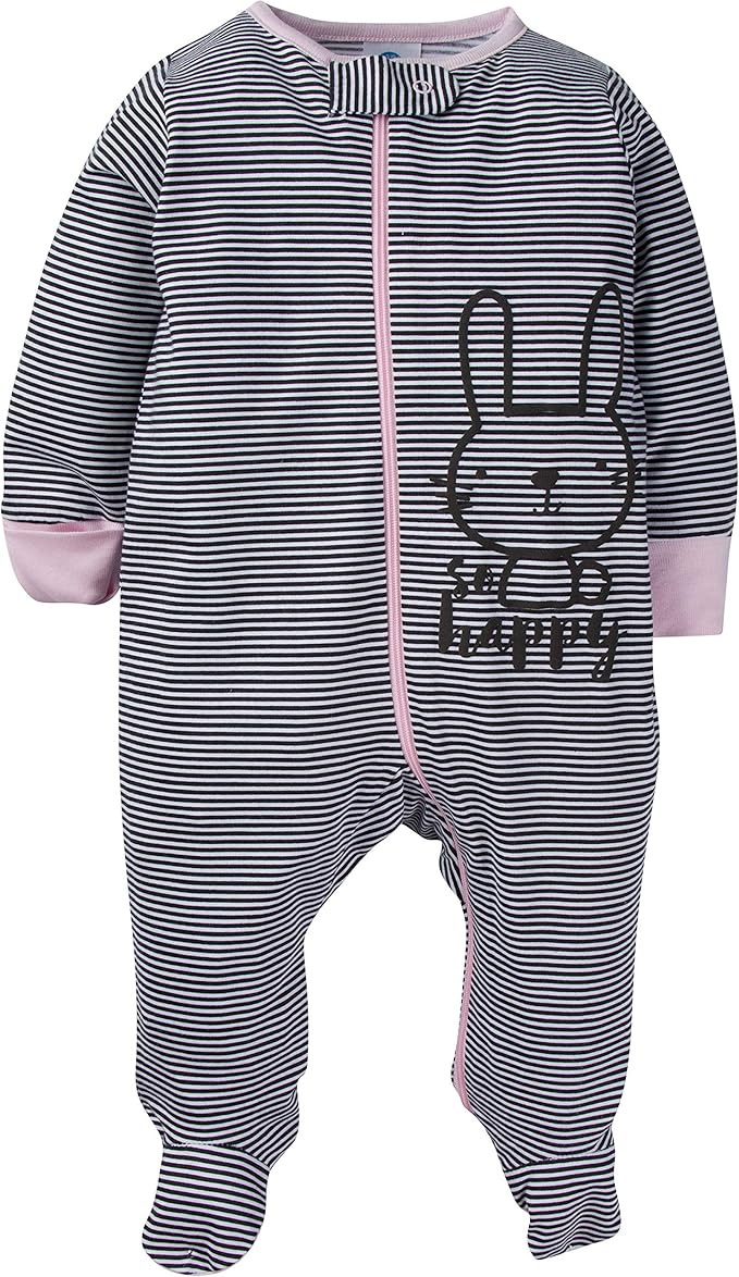 Gerber Baby Girls 4 Pack Sleep 'N Play Footie