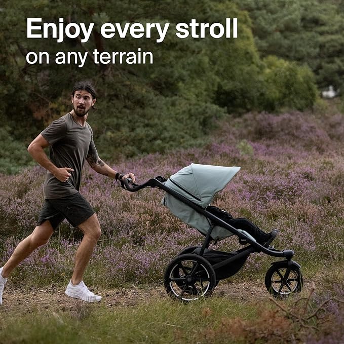 Thule Urban Glide 3 Single Child All-Terrain Stroller - Lightweight - Air-Filled Tires & Suspension - Integrated Hand Brake - Reclining seat with Leg Rest - Padded 5-Point Harness