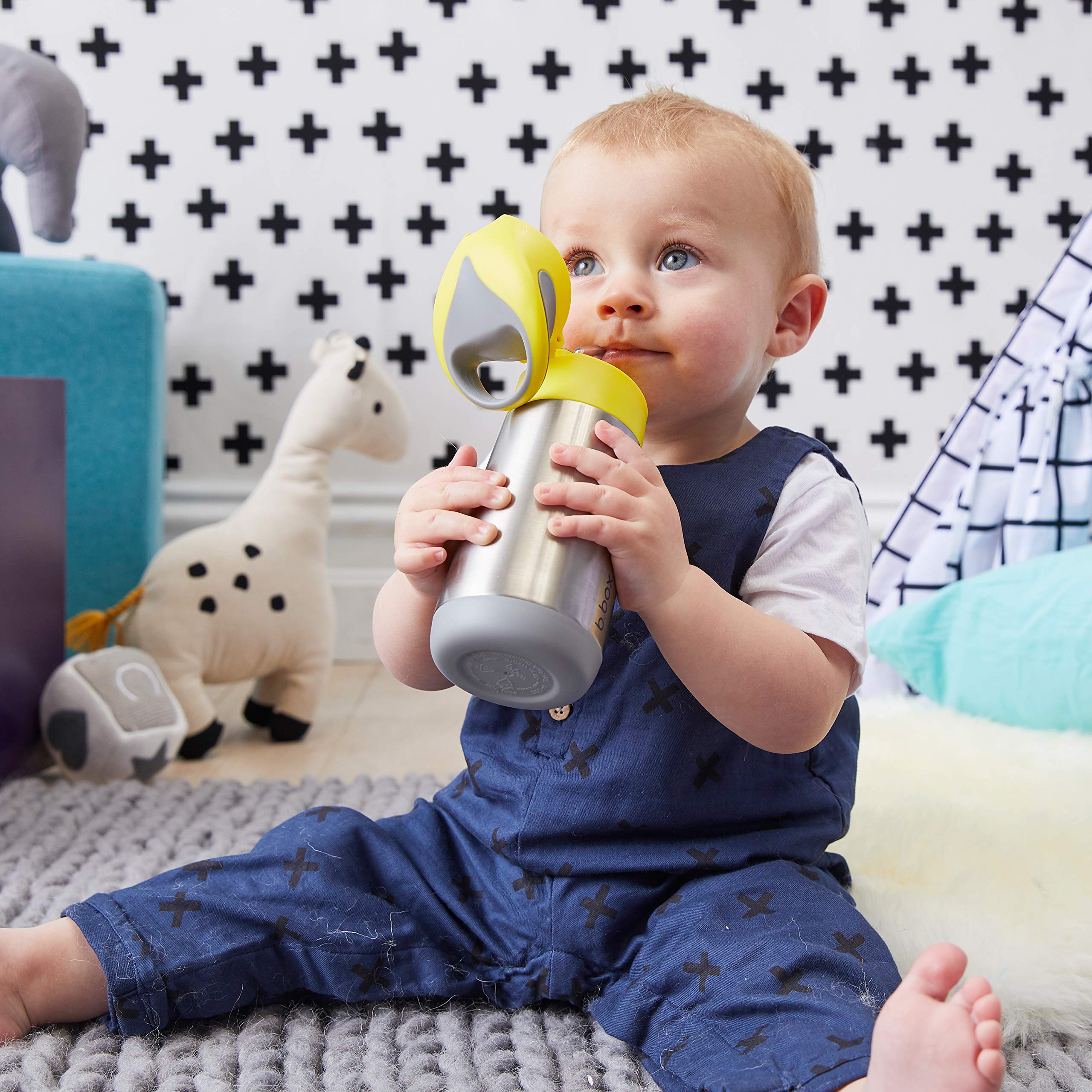 b.box Insulated Water Bottle for Kids, Stainless Steel Water Bottles Kids