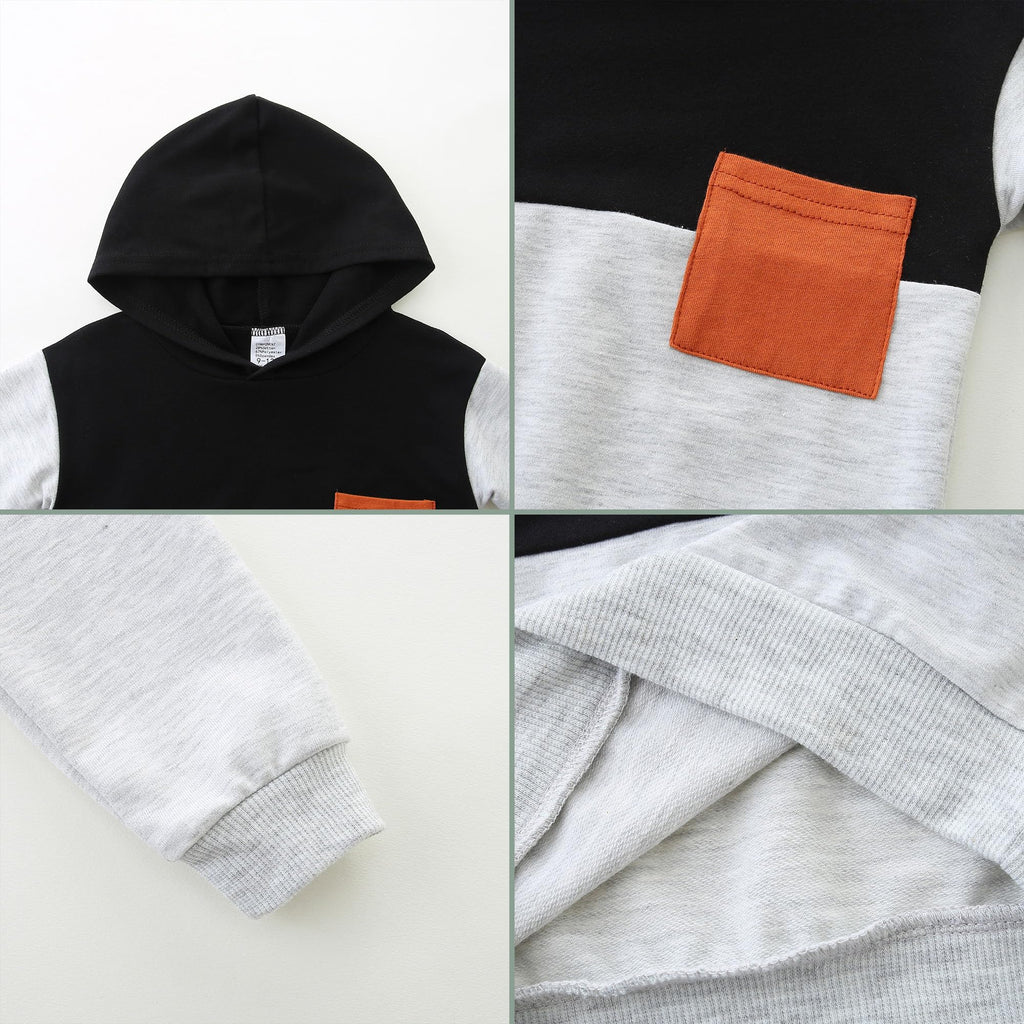 Baby boy Clothes Long Sleeve Sweatshirt Fall Solid Color Outfit 1 Year Old