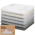 Organic Cotton Burp Cloths Baby Girl, Boy, 6pk Burp Rags (Granite, Stria)