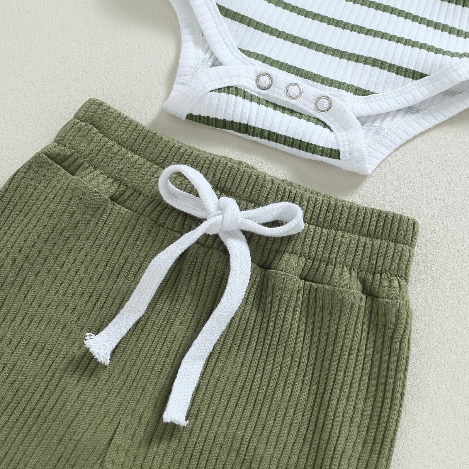 MA&BABY Newborn Baby Boy Clothes Ribbed Knit Long Sleeve Romper Pants Set