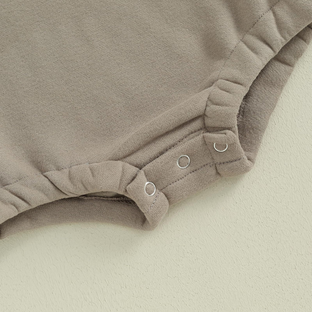 VISGOGO Newborn Infant Baby Boy Oversized Romper Sweater Bodysuits Coming Home Outfit Neutral Clothes Bubs-Gray 3-6 Months