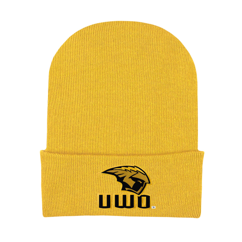 College Baby Knit Cap Wisconsin OshKosh Titans Logo - Gold - Newborn
