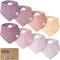 8-Pack Muslin Baby Bibs for Drooling, Teething Bandana Bibs (Lavender)