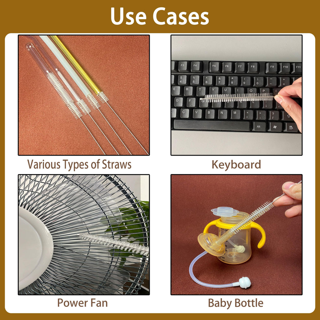 CIDYAUST Straw Cleaner 12 Inch(10-Pack) for Reusable Straws