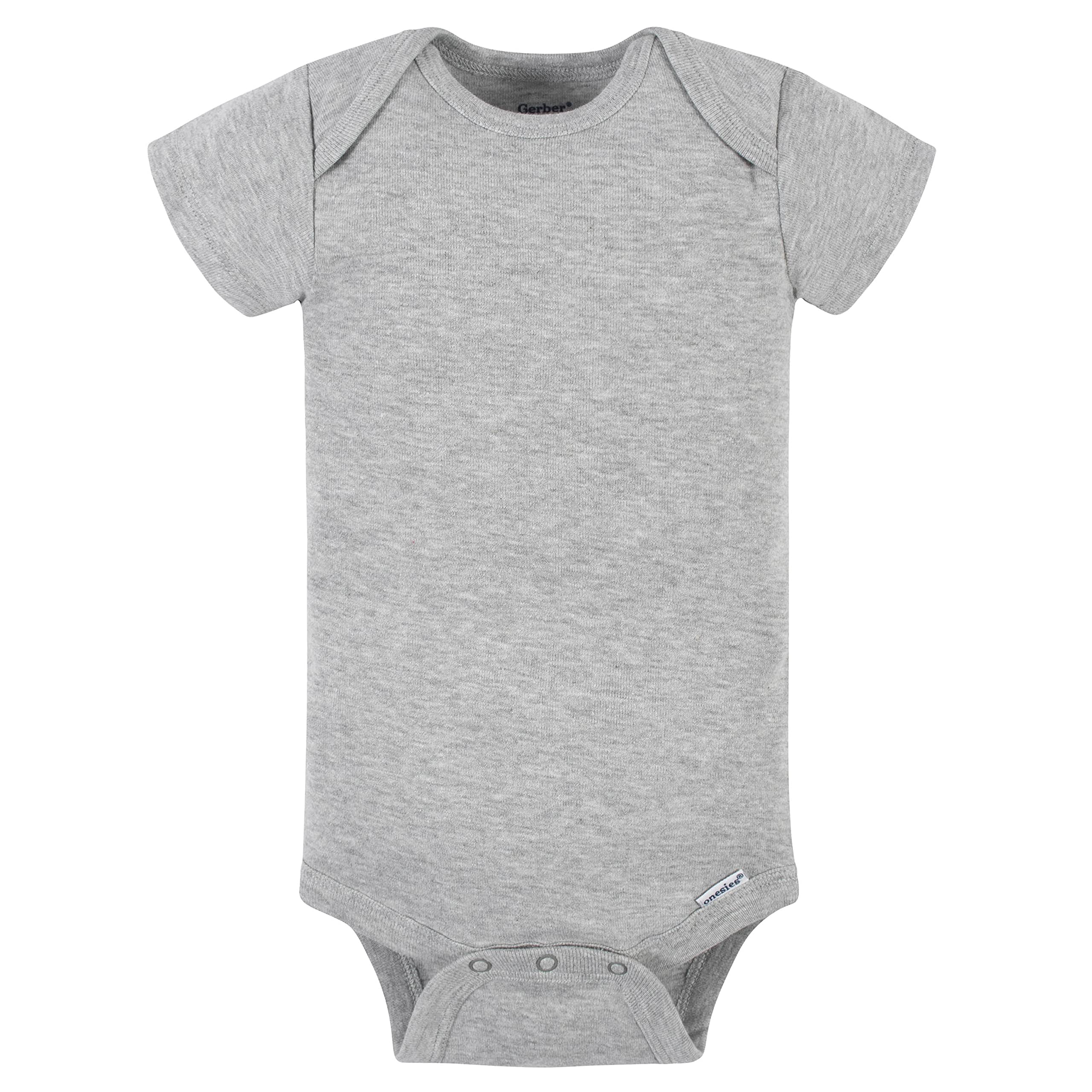 Gerber unisex baby 5-pack Solid Onesies Bodysuits Shirt, Gray, 18 Months US