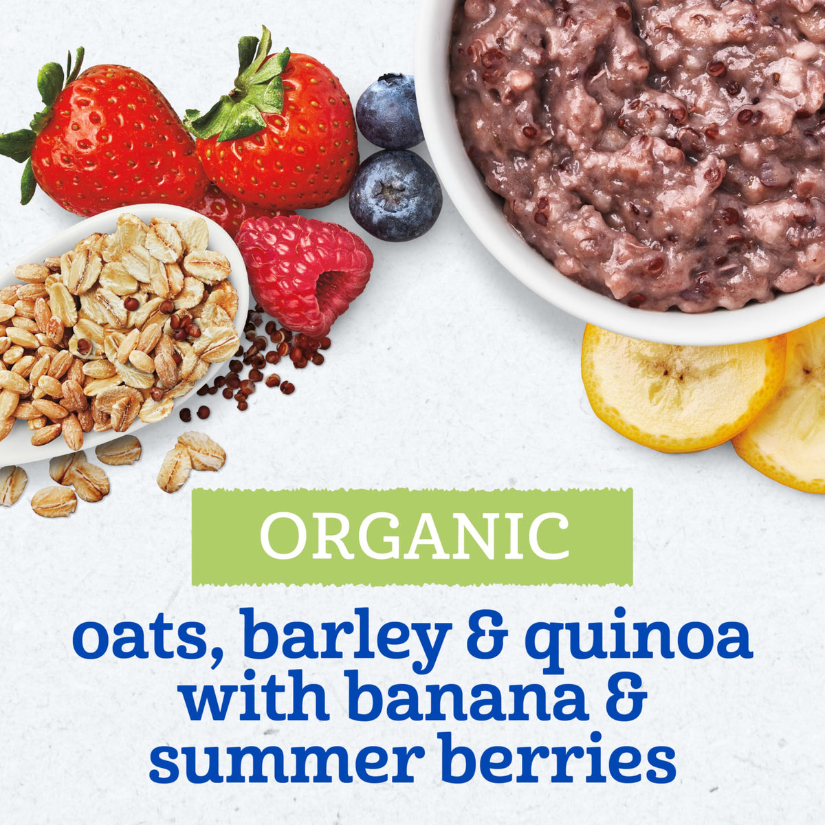Gerber Stage 3 Baby Food, Organic Morning Bowl, Oats Barley & Quinoa, Baby Oatmeal, 8PK