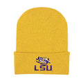 College Baby Infant Knit Cap LSU Tigers Logo - Gold - Newborn